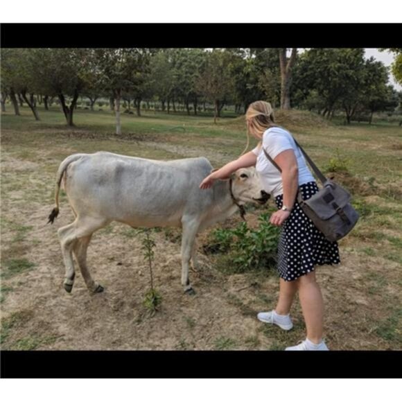 Canvas Messenger Bag Small Crossbody Bag Casual Travel Working Tools Bag - Picture 7 of 8